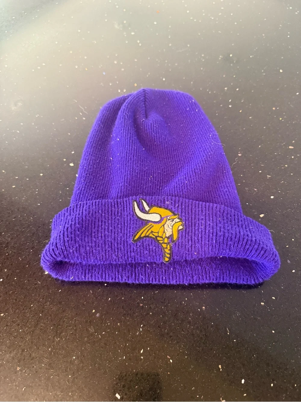 Minnesota Vikings Purple Knit Beanie with Embroidered Viking Logo